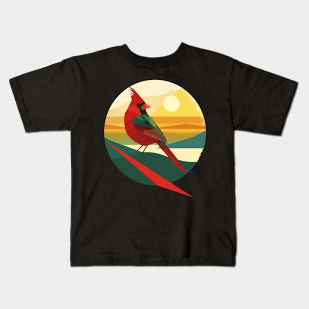 Cardinal Bird Inspired Wardrobe Kids T-Shirt by Camping Addict